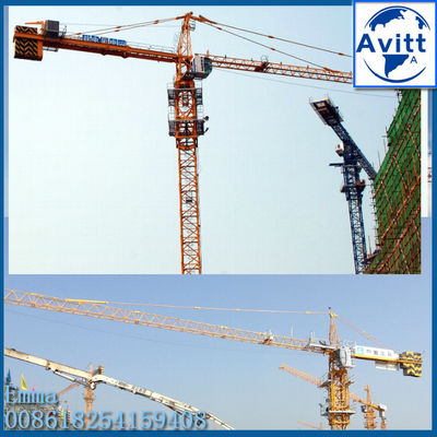 QTZ63 Torre d'arrampicata interna Capacità di sollevamento gru 6 tonnellate 50m Jib di lavoro